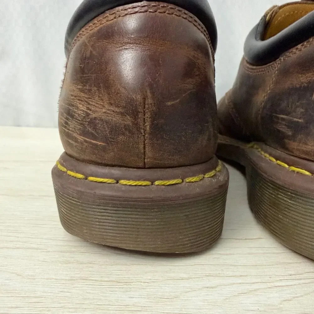 Dr Martens Shoes Mens Size 16 Brown Crazy Horse Leather Casual 8053 Doc